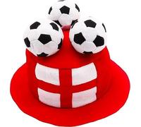 Toyland® Angleterre Chapeau haut-de-forme de supporter de flag football avec ballons 3D - Coupe du Monde, Euro, Fêtes déguisées à thème Anglais - Taille unique adulte - 10 pays au choix