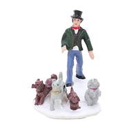 Toyland® Mini décoration de Noël en résine - Accessoires de scène de Village - Figurines de Noël (Promeneur de Chien)
