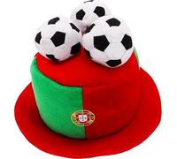 Toyland® Portugal Chapeau haut-de-forme de supporter de flag football avec ballons 3D - Coupe du Monde, Euro, Fêtes déguisées à thème Portugal - Taille unique adulte - 10 pays au choix