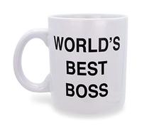 Toynk Silver Buffalo The Office Tasse en céramique Dunder Mifflin World's Best Boss | Tasse à café pour expresso, thé | Capacité : 591 ml