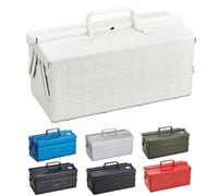 TOYO ST-350W Boîte à outils en acier à 2 niveaux (blanc)