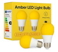 Toys4Boys Ampoule LED Ambre E27 - Lumière Nocturne Apaisante Sans Lumière Bleue - Favorise la Mélatonine - Faible Consommation 3,5W - Longue Durée - Idéale pour la Décoration