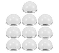 Toyvian 10 Pièces Abat-jour Matériau Solide Demi-globe en Plastique Haute Transmission Lumineuse pour Lampe LED de Coiffeuse pour Chambre et Salle de Bain