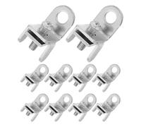Toyvian 10 Pièces Verrou Structure Argenté Rail en Électrique Inoxydable Acier Stable Performance pour Tringle à Rideau et Installations Commerciales et Domotique