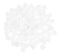 Toyvian 100 Pièces Bouchons de Trous de Vis en Plastique Blanc Rond à Tête Plate Verrouillage Sécurisé pour Meubles et Panneaux Cuisine, pour Grands Projets et Cacher les Vis Apparentes