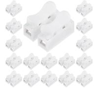 Toyvian 100 Pièces Connecteurs de Fils Électriques Rapides à Ressort Abs Blanc, Bornes à Haute Résistance, Faciles à Démonter, Adaptés aux Moteurs et Machines