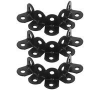 Toyvian 100 Pièces Équerres en Cornière en Fer Noir 20x20x2 MM pour Étagères Murales Intérieures Apparence Discrète et Résistance la Déformation