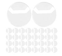 Toyvian 100 Pièces Pochette Protège-badge Ronde en Plastique Transparent, Surface Anti-rayures, Compatibilité pour Badge, pour Stockage et Affichage