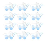 Toyvian 12 Boîtes à Bonbons en Plastique Bleu, Chariot Poussette Miniature pour Garçon et Filles, Coffret Décoratif pour Mariage et 100 Jours de Bébé