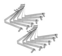 Toyvian 12 Pièces Clip en Acier Inoxydable Argenté pour Poteau Télescopique, Solution de Remplacement Anticorrosion pour Camping, Spa et Piscine