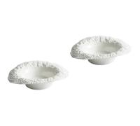 Toyvian 2 Pièces Assiette Creuse en Céramique 10 Pouces, Forme Chapeau | Finition Polie Lisse, Style Simple, Blanc, pour Restaurant et Ktv, Fruits Grillés, Snacks