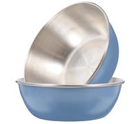 Toyvian 2 Pièces Bols à Trempette en Métal Ronds, Acier Inoxydable | Plats de Grignotage Simples, pour Familles et Restaurants, Design Épuré, Mélange Profond et Service Facile