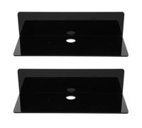Toyvian 2 Pièces Étagère Murale de Rangement Salle de Bain en Acrylique | Installation sans Clous, Résistance à Rouille, Charge Élevée, pour Maisons et Hôtels