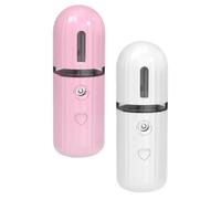 Toyvian 2 Pièces Humidificateur D'air Portable en Abs Grosse Capacité, Vaporisateur de Brume Hydratante pour Visage, pour Bureau et Usage Extérieur