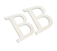 Toyvian 2 Pièces Lettre en Bois à Peindre B 12 Pouces, Lettre Majuscule Décorative en Bois Brut Beige, pour Décoration Murale, Fête et Chambre D'garçon et Filles, DIY Maison