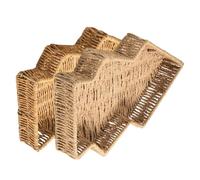 Toyvian 2 Pièces Panier à Couverts de Noël de Sapin Tressé pour Table | Organisation des Fourchettes, Cuillères et Couteaux, Structure Stable, Style Ferme Rustique, Usage Fête