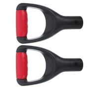 Toyvian 2 Pièces Poignée de Rechange en Plastique Rigide pour Pelle et Fourche à Creuser, Manche Ergonomique Prise Confortable et Diamètre Intérieur de 32mm pour Jardin Extérieur