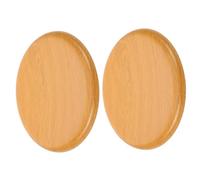 Toyvian 2 Pièces Siège de Remplacement Rond en Bois Massif pour Tabouret de Bar, Solide et Polyvalent, pour Cafés et Usage Domestique, Style Moderne et Minimaliste