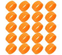 Toyvian 24 Pièces Anneaux de Fixation en Caoutchouc Orange pour Bougeoirs et Bougies Effilées, Offrant Une Prise Ferme Nettoyage Facile, pour Soirées et Dîners en Plein Air