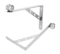 Toyvian 2pièces Support Tringle de Placard Mural Acier Inoxydable Équerre Triangulaire Stable pour Cintre et Étagère Fixation Latérale Gain de Place pour Balcon et Rangement Vêtements