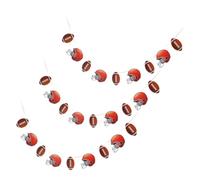 Toyvian 3 Pièces Bannière de Fête Rugby Casque en Papier, Décoration Sportive Colorée Facile à Suspendre pour Anniversaire et Fête Sportive Garçon et Filles