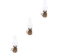 Toyvian 3 Pièces Lampe à Pétrole LED Rétro de Table, Décoration | Pp, Forme de Lanterne à Pétrole, Entretien Facile, Toucher Confortable, Éclairage D'urgence Cuisine