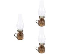 Toyvian 3 Pièces Lampe à Pétrole Rétro LED Décorative en PP pour Table | Forme Lanterne Kérosène, Touche Confortable, Nettoyage Facile, Éclairage D'urgence, Décor Maison la Cuisine