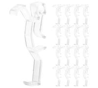 Toyvian 30 Pièces Clips Cachés en Plastique PC pour Cantonnières de Stores Horizontaux en Bois, Conception à Fente Dissimulée, Utilisation Polyvalente pour Rideaux et Stores