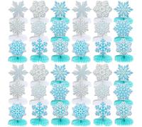 Toyvian 36 Pièces Rayon de Miel Flocon de Noël Décoratif Portable en
