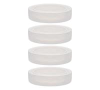 Toyvian 4 Pièces Anneau Parfumé en Silicone pour Ampoule, Diffuseur Blanc | Accessoire Réutilisable pour Lumière Standard, Diffusion D’arôme, Design Compact, Usage Chambre