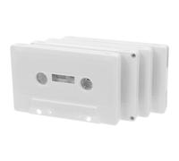 Toyvian 4 Pièces Boîte de Rangement Cassette Vintage en Plastique Blanc, Solution pour Protéger la Poussière Dommages, Maison Salle de Musique