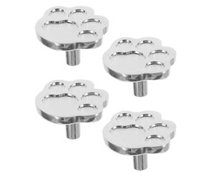 Toyvian 4 Pièces Bouton de Meuble Patte de Chien en Alliage de Zinc, | Pose Simple Seul Trou, Prise Confortable, Relief 3d, Espace Réservé à Base