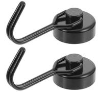 Toyvian 4 Pièces Crochet Magnétique en Alliage Noir Suspendre Cuisine | Organise Ateliers Cuisine, Maintien Ferme des Objets, Usage Simple, Alliage Aimant, Noir
