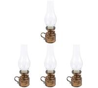 Toyvian 4 Pièces Lampe à Pétrole LED Rétro de Table, Décoration | Pp, Forme Lampe à Pétrole, Entretien Facile, Éclairage D'urgence, la Cuisine et Salon, Couleur Or