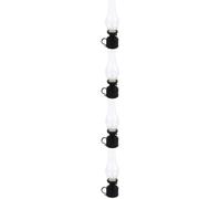 Toyvian 4 Pièces Lampe à Pétrole LED sans Flamme Vintage de Table en PP | Décoration de Table, Éclairage de Secours, Forme Rétro, Usage la Cuisine et Divers Lieux, Entretien Facile