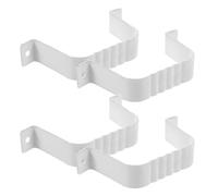 Toyvian 4 Pièces Sangles de Gouttière en Alliage D'aluminium Blanc, Clip Carré pour Adaptateur de Gouttière, Installation Rapide pour Mur Extérieur, Solide et Esthétique