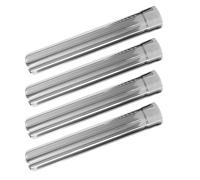 Toyvian 4 Pièces Tuyau de Cheminée en Acier Inoxydable Argenté pour Chauffe-eau et Chaudières, Installation Flexible Coude Adaptateur, pour Camping et Poêles Extérieurs