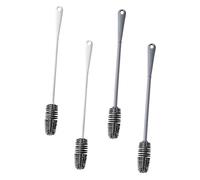 Toyvian 4pièces Goupillon Inoxydable pour Lave-biberons Bocaux Alimentaires Nettoyage de Bouteilles Multi-usages Verres Résistants