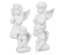 Toyvian 4pièces Statuette Ange Figurine Ange pour Décoration Intérieure Sculpture Prière pour Étagère Table De Chevet