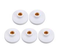Toyvian 5 Pièces Douille E27 à Pression, Base Ronde en Plastique PC ABS | Installation Facile, Contacts Plaqués, Alimentation Stable, Sécurité Renforcée, pour Éclairage Diy, Blanc