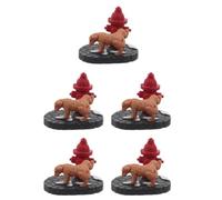 Toyvian 5 Pièces Figurine de Noël Chien Miniature en Résine, Borne