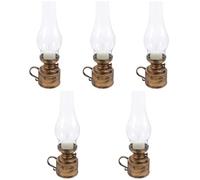 Toyvian 5 Pièces Lampe à Pétrole Rétro LED, Décoration de Table pour | Modèle de Lampe à Pétrole Led, Forme Kérosène, Entretien Facile, Éclairage D’urgence, Couleur Or