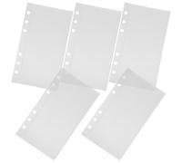 Toyvian 5 Pochettes Réutilisables en Pp pour Classeur à Budget, 5 Pièces Perforées et Extensibles, Pochettes Transparentes Pratiques pour Conserver Reçus et Timbres