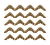 Toyvian 50 Pièces Protège-Coins de Livres en Métal 14mm, Fer Doré Vintage | Coins Décoratifs pour Album Photo et Carnet, Style Antique Créatif, Protection Solide