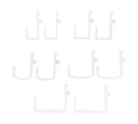 Toyvian 5paires Crochets Plastique de Rangement pour Lit Clips pour Panier Suspendu de Chevet Dortoir Installation sans Outils Accessoires Organisateurs Blancs