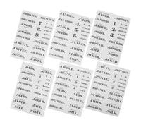 Toyvian 6 Feuilles Autocollants Étanches Cuisine en Pvc, Étiquettes Transparentes pour Contenants Alimentaires, Organisation Polyvalente des Petits Pots Cuisine
