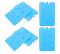 Toyvian 6 Pièces Pack de Glace Réutilisable 200ml en Plastique Bleu, Bloc Réfrigérant pour Boîtes à Lunch, pour Camping et Plage Grosse Capacité et Design Compact