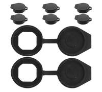 Toyvian 8 Pièces Cache Étanche Noir en Abs pour Armoire Électrique Extérieure, Protection la Poussière et L'eau, Installation Facile pour Coffret et Armoire de Commande