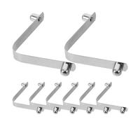 Toyvian 8 Pièces Clip en V en Acier Inoxydable pour Brosse de Piscine, Accessoire Facile à Installer, Compatible Manche Télescopique, pour Nettoyage de Piscine