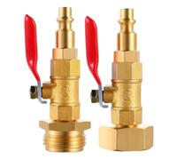 Toyvian Adaptateur D'hivernage avec Raccords Mâle et Femelle en Cuivre 2pcs Construction Robuste, Facile à Utiliser pour Tuyau D'arrosage 1/4 Pouce pour Caravane de Voyage